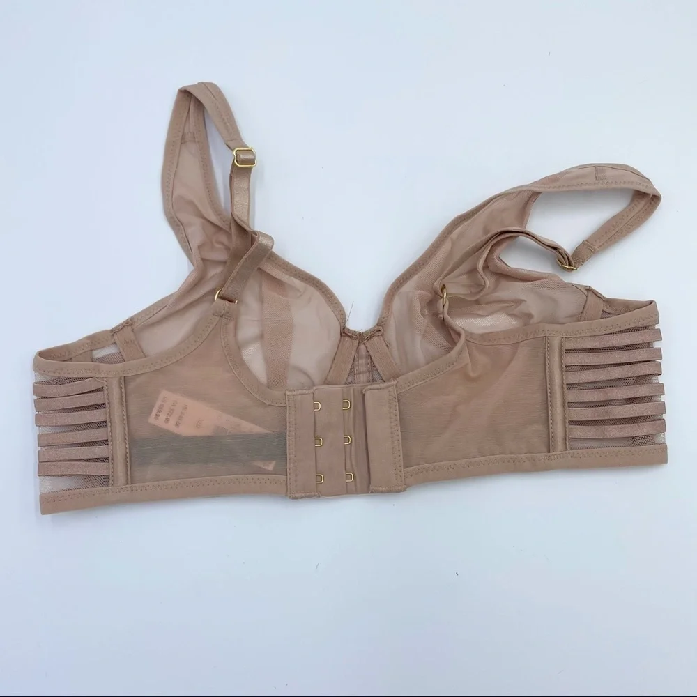 Victoria Secret Unlined Mesh Plunge Bra Sz 32B